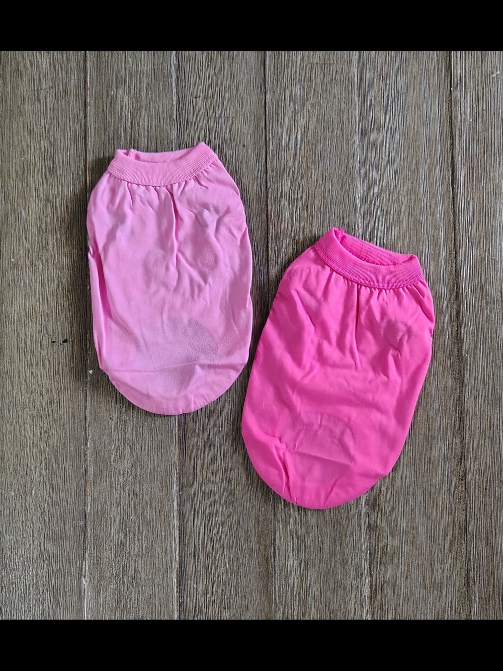 Set of 2 Small Pink Stretch Doggy Shirts